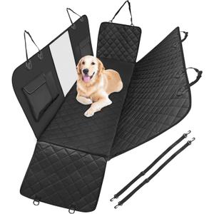 Back Seat Cover for Dog | Waterproof, with Safety Strap and Hook Included|Back Seat Extender for Dogs | Car Dog Cover Back Seat