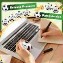 Arrowbash 12 Pcs Mini Face Stress Balls for Boys Girls Sport Funny Face Squeeze Foam Balls for Stress and Anxiety Relief for Party Favors Birthday Gift Decoration(Soccer)