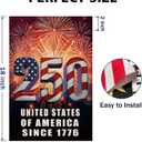 USA 250th Anniversary Garden Flag | 12 x 18 Inch Double-Sided Outdoor American Flag | 1776-2026 Commemorative 250 Year Banner Patriotic Yard Sign for 4th of July Decorations (C)