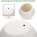 Large Round Planter,Planters for Indoor Plants & Outdoor,Durable Plastic Material Sphere Planter with Drainage Hole & Rubber Plug Weather Resistant,Plant Pot, 5.3 gallon