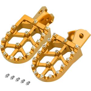 LKV Surron Dirt Bike Foot Pegs CNC Motorcycle Footpegs Pedals Rests Compatible with Sur Ron light Bee S/X Segway X160 X260 Talaria Sting MX3 MX4 Taparia XXX, Gold
