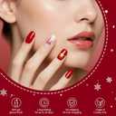 2 x Lavinda Semi Cured Gel Nail Strips - 20 Pcs Christmas Gel Nail Stickers with Santa, Xmas Tree, Candy Cane, Stars & Bow tie, Long-Lasting, Easy to Apply for Holiday Home Nails DIY | Candy Star Wishes