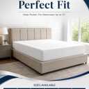 Twin Mattress Fitted Sheet - Classic Jersey Knit, 4 Way Elastic Stretch - 15" Deep Pocket Fitted Bottom Sheet Only - Ultra Soft, Easy Care & Stays Secure All Night - Hotel Inspired Home Sleep - White