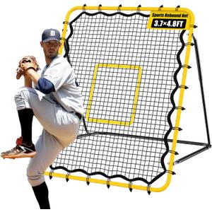 Baseball Rebound Net,Multi-Sports Pitching Rebound Net, 5 Adjustable Angles for Volleyball and Football Training