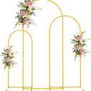 Wedding Arch Backdrop Stand 6FT,5FT,4FT Gold Metal Arch Stand Set
