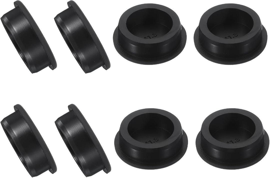 Uxcell 8 Pcs t Shaped Silicone Plug, Dia 40 Mm/1.57 Inch Elastic Waterproof Silicone Plug Reusable Bottle Stopper for Pipes Equipment, Black
