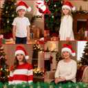 2 x Santa Hat Christmas Hats Xmas Party Red Knitted Beanie for Adult Women Men