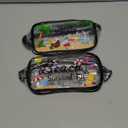 Y1tvei 2Pcs Summer Coconut Tree Beach Survival Kit Cosmetic Bag Clear PVC Plastic Transparent Makeup Toiletry Bag Portable Waterproof Seaside Travel Pouch Organizer with Zipper for Women Lady Coast
