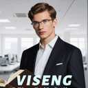 Viseng Progressive Multifocus Reading Glasses - TR90 Temples Blue Light Blocking & Anti UV, Half Frame Multifocal Eyeglasses (Black &Black)