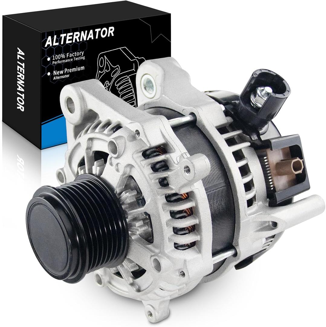 Alternator for:-Honda CRV 2015 2016 2017 2018 2019 CR-V EX LX SE Touring 2.4L, for:-Acura ILX TLX 2.4L 2015-2022, 135Amp 7 Grooves 12V CW, Upgraded Alternators, OE# 31100-5X6-J01 (ALL-NEW)