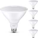 Feit Electric LED PAR38 Bulbs, 75W Equivalent, Non Dimmable, 5000k Daylight, 750 Lumens, 10 Year Lifetime, E26 Base, PAR38 Flood Lights, CRI 90, Damp Rated, 4 Pack, PAR38/950CA10K/MP/4