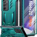 FNTCASE for Samsung Galaxy Note-20-Ultra Case: Military Grade Drop Proof Protection Phone Cover with Kickstand | Heavy Duty Shockproof Matte Textured Note20 Ultra 4G 5G Cases - 6.9 Inches Green