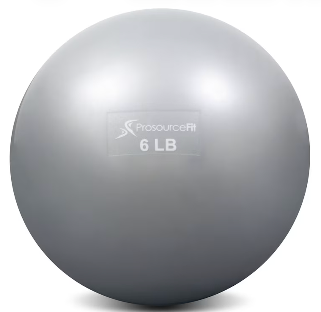 ProSource Soft Medicine Balls for CrossFit Wall Ball and Full Body Dynamic Exercises, Color-Coded Weights: 6 lb.