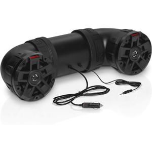 BOSS Audio Systems ATV6.5B ATV UTV Weatherproof Sound System - 6.5 Inch Speakers, 1.5 Inch Tweeters, Built-in Amplifier, Bluetooth, Easy Installation for 12V Vehicles