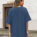 Womens Oversized T Shirts Cotton Loose Fit Short Sleeve Tee Crewneck Workout Summer Tops Fashion Clothes 2025 (M)