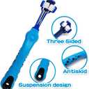 TIHOOD Three Sided Pet Toothbrush Dog Brush Addition Bad Breath Tartar Teeth Care Dog Cat Cleaning Mouth (Blue,Orange,purplr and White)