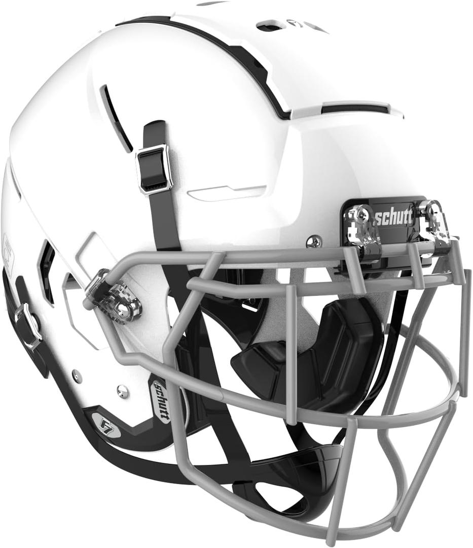 Schutt Youth F7 LX1 Football Helmet, EGOP NB VC Facemask Attached, Medium, White
