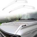 Sukemichi Trail Sight Cover Engine Hood Hinge Cover Hood Side Release Handles Decoration Exterior Accessories for Ford Bronco Accessories 2021 2022 2023 2024 2025 2026, White, 2 Pack