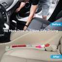 Givifive Car Seat Gap Filler Set of 2, Soft Foam Multifunctional Seat Side Gap Filler with Organizer & Hook Function, 3in1 Gap Stopper Universal Fit Car SUV Truck Fill The Gap Between Seat & Console