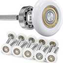 Terpheety Nylon Garage Door Rollers 10 Pack - 2" Quiet Garage Door Wheels Replacement with 6200-zz Bearings, Quiet & Smooth Operation, Garage Door Roller Parts for Standard Residential Garage Doors