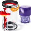 Upgraded Dust Bin Compatible with Dyson V10 Vacuum Cleaner Canister, Large Bin Replacement Compatible with Dyson V10 Bin Part No. 969509-01