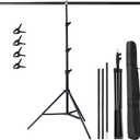 Meking T-Shape Photo Backdrop Stand, 8.56 x 6.56ft PVC Background Photography Support Stand System Kit with Carrying Bag & 4 Spring Clamps (Bag Only)