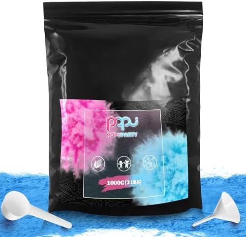 POPUPARTY 1 Pack Black-out Gender Reveal Powder- 2 lbs Blue Powder – Perfect for Baby Gender Reveal, Car Burnout, Color Toss, Photoshoots, Helicopters