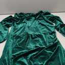 Velvet Dress for Women Wrap V Neck Long Sleeve Ruched Midi Dresses for Cocktail Evening Party, Size XL