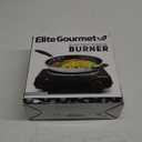 Elite Gourmet ESB-301BF# Countertop Single Cast Iron Burner, 1000 Watts Electric Hot Plate, Temperature Controls, Power Indicator Lights, Easy to Clean, Black