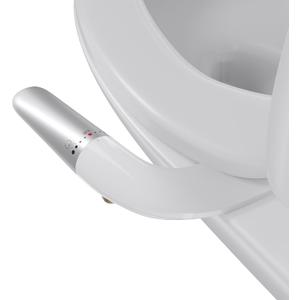 Hansrapo Left-Hand Bidet Attachment  Non-Electric, Ultra-Slim Toilet Bidet for Rear & Feminine Wash, Adjustable Water Pressure & Flow, Self-Cleaning Nozzle, Quick-Release, Easy Install with Full Kit