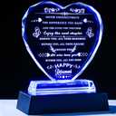 YWHL Retirement Gifts 2025 with Colorful LED Base Best Happy Retirement Gifts Ideas for Men Women Crystal Heart Plaque Appreciation Gift for Coworkers Going Away Farewell Goodbye Gift for Retired