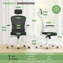 Synorla Office Chair|330LBS Capacity Ergonomic Desk Chair | High Back Computer Chair,Long Hours Comfortable,Rolling Swivel,Flip-up Armrests,Home Office, One Size