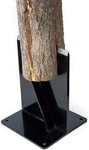 HANDYGO Wood Kindling Splitter - High Strength Structural Steel Firewood Splitter, Wood Splitter Wedge, for Small Wood Stove and Fireplace Manual Log Splitter, Black