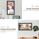 GULETHUN 12x24 Frame, Transitional Modern Design Picture Frames, 12 by 24 Rustic Poster Frame for Home Decor, Blue Vintage Photo Frame, Horizontal or Vertical Display, Choose Size & Color