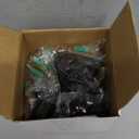 Chumia 10 Pcs Door Stopper Mounted Floor Stops Stainless Steel Cylindrical Stopper Modern Decorative Rubber Bumper Stops Holder Wall Protector for Bottom or Top of Door (Black)