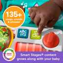 Fisher-Price Baby Push Toy 4-in-1 Snack Cart Walker Learning Activity, 14 Pieces for Pretend Play Infants Ages 6+ Months, Multilanguage Version, Child-size