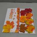 HENMI 500PCS Artificial Maple Leaves 5 Assorted Mixed Fake Fall Maple Leaf Lifelike Looking Silk Autumn Leaf Garland for Halloween Fall Decor Party Festival Thanksgiving Table Decorations