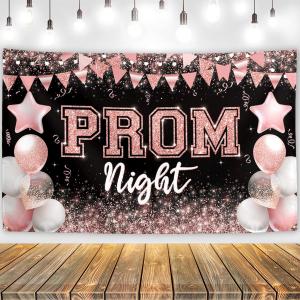 Prom Decorations Class of 2026 Congratulations Congrats Grad Banner Graduation Party Decorations Pink Prom Night Party Decorations