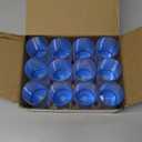 LANKER Flameless Candles with Timer, Battery Operated LED Pillar Candles, D1.5 x H3 Inch, Flickering Blue Long Flame-Effect Light, Romantic Electronic Fake Votive Candles, Set of 12 (Blue)