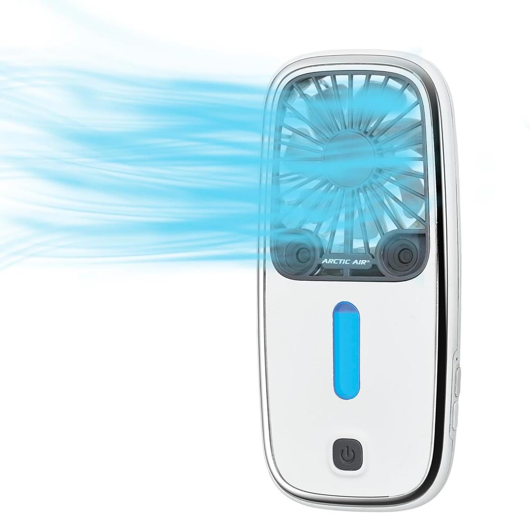 Arctic Air Pocket Small Portable Fan, Powerful, Personal Air Cooler with 3 Adjustable Speeds, 12-Hour Battery Life, Hand Fan for Indoor and Outdoor Use