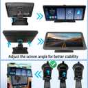 9 Inch Wireless CarPlay Screen for Car, CarPlay & Android Auto Touch Screen Car with Backup Camera, Bluetooth, Navigation, Mirror Link Voice Control