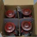 LLQ Small Red Lanterns Decorative with Remote, 7-inch Vintage Western Lanterns with Flickering LED Candle, Camping Decorations, Western Party Decorations, Christmas Centerpieces for Tables, 4-Pack