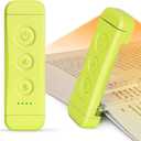 Glocusent USB Rechargeable Book Light, Portable Clip-on LED Reading Light, Reading Lights for Books in Bed with 3 Amber Colors & 5 Brightness Dimmable, Compact & Long Lasting, Perfect for Book Lovers (Green)