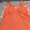 ROSEWE Womens Tankini Bathing Suits, Two-Piece Smocked Swim Dress, Print Swimsuits with Board Shorts XL