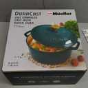 Mueller DuraCast 6 Quart Enameled Cast Iron Dutch Oven Pot with Lid, Heavy-Duty, Oven Safe up to 500 F & Across All Cooktops, Wedding Registry Ideas & Gifts, Emerald