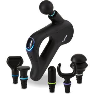 Homedics Therapist Select DuoTemp Pro Percussion Massager,6 Interchangeable Attachments,Instant Hot & Cold Peltier Technology,High-Intensity Percussion Massage,4 Speeds,Pressure Sensor Technology