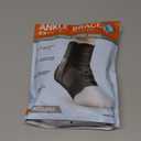 Slim-Fit Ankle Brace for Sprained Ankle, Quick Lace Up Ankle Support for Women Men with 2 Auto-Shaped Pads, Air Fabric Cool Ankle Stabilizer for Injury Recover, Running,Sports,S(10-11.6) (Black)