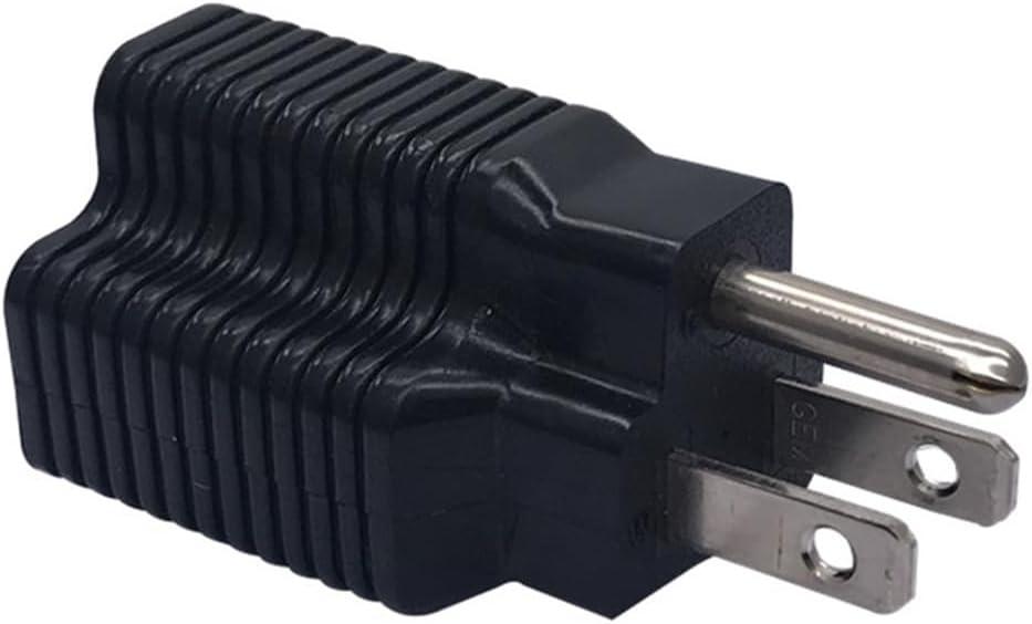 Nema 5-15P to 5-15R,5-15P to 5-20R 2 in 1 AC T Blade Power Adapter,15 Amp Household AC Plug to 20 Amp T Blade Power Adapter,Nema 5-15P to 5-15R/5-20R AC Power Adapter (1Pack)
