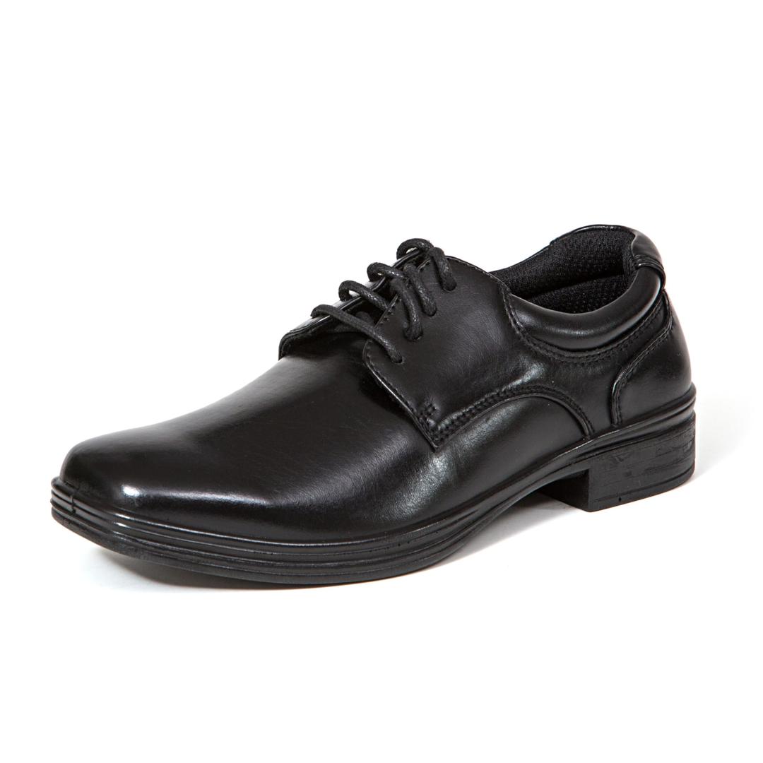 Deer Stags Boys’ Blazing Dress Lace Up Oxford for Formal, School Uniform, Church, Wedding / Black/ 12 Little Kid / Medium