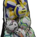 Heavy Duty Mesh Ball Bag, Drawstring Sport Equipment Storage Bag for Basketball, Soccer, Sports Beach and Swimming Gears with Adjustable Shoulder Strap Outdoor Organizer